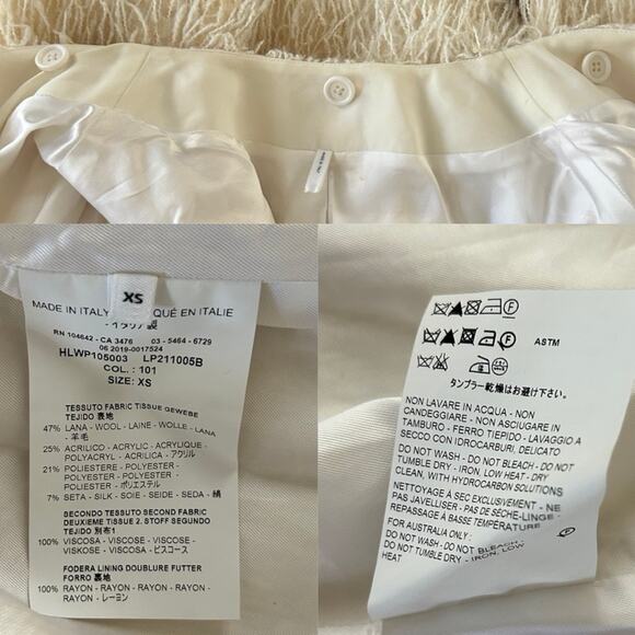 Helmut Lang Wool-Blend Fringe Coat, Size XS - Picture 8 of 10